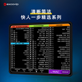 Mac快捷键鼠标垫桌垫小号文稿快捷键电脑办公键盘垫锁边黑色