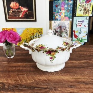 Country Albert乡村玫瑰老镇玫瑰Old Roses骨瓷大汤盆 Royal 现货