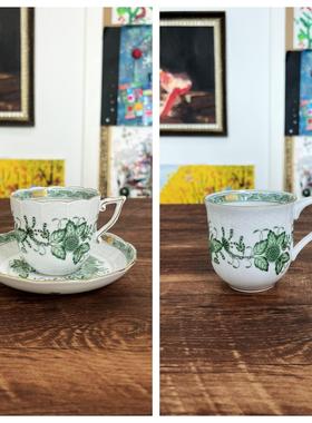 Herend海兰德赫伦瓷器匈牙利进口下午茶绿色印度之花茶壶茶杯整套