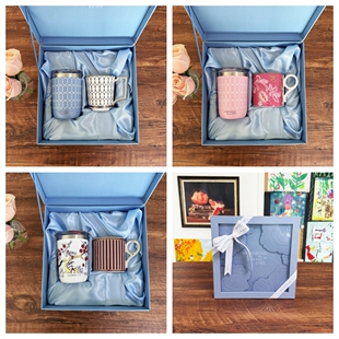 情人节礼物 情侣对杯 花朵礼盒 赠杯链Wedgwood保温杯随行杯组合