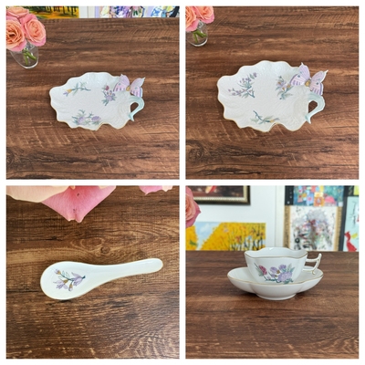 皇家花园盘子纯手工手绘