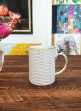 现货 礼盒装 Wedgwood 金色几何Gio Gold欧式白色骨瓷马克杯水杯