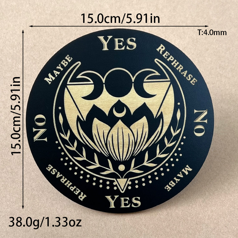 灵摆木制创意塔罗冥想能量展示水晶摆板底座家居装饰摆件防烫杯垫