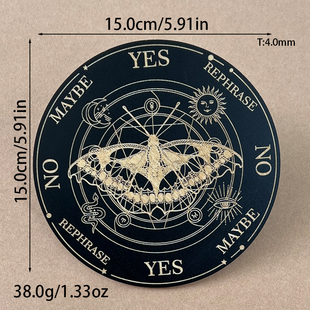 灵摆木制创意塔罗冥想能量展示水晶摆板底座蝴蝶效应家居装饰摆件