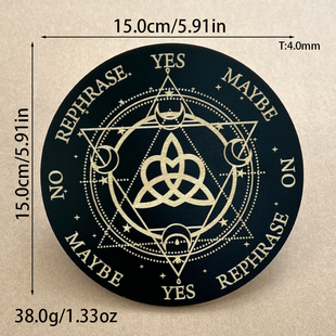 灵摆木制创意塔罗冥想能量展示水晶摆板底座家居装饰摆件