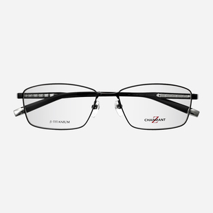 方形全框商务大脸复古眼镜架27074 日本Charmant夏蒙眼镜框Z钛男款