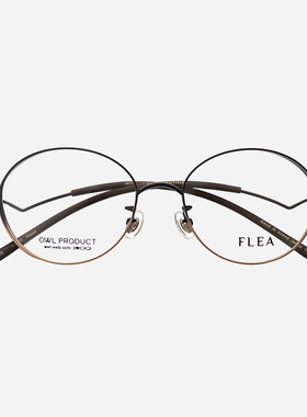 日本FLEA眼镜框女款超轻纯钛钛架复古圆框舒适日系小脸眼镜架006