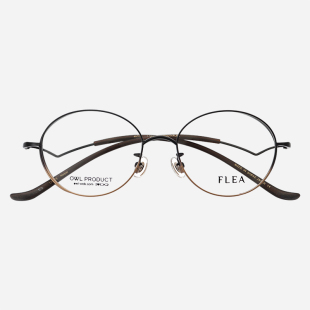 日本FLEA眼镜框女款 超轻纯钛钛架复古圆框舒适日系小脸眼镜架006