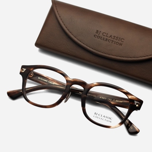 CLASSIC手工眼镜框男近视板材全框黑色小脸女赛璐珞眼镜架P551