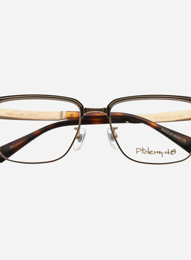 Ptolemy48日本手工眼镜框男近视可配超轻纯钛大脸方框眼镜架ST008
