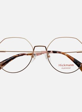 Hickmann海歌漫眼镜框女款近视金丝高级感潮流大脸显瘦眼镜架1074