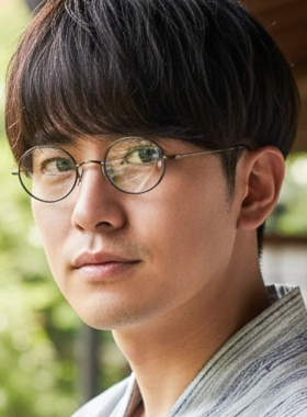 日本KameMannen万年龟眼镜框超轻纯钛钛架46mm小框近视眼镜架7307