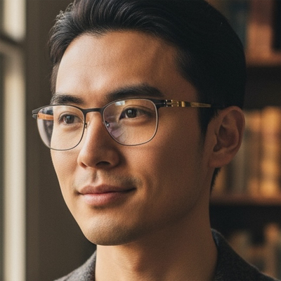 日本无螺丝Chiyoko男手工眼镜框