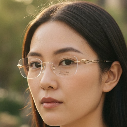 Charmant/夏蒙线钛无框女眼镜架