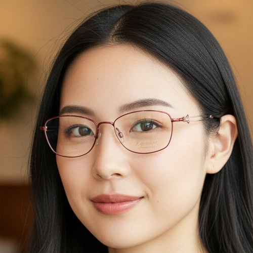 日本夏蒙超轻线钛时尚光学眼镜框