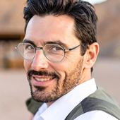 日本Crafsis眼镜框男女纯钛时尚 超轻小框切边多边形鲭川眼镜架160