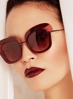 Caroline卡洛琳墨镜女潮流大脸时尚方框显瘦法国巴黎太阳镜FLIRT
