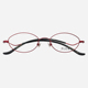 日本FLEA眼镜框女款 钛架日系椭圆圆框超轻纯钛高度数近视眼镜架56