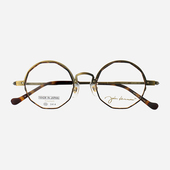 日本约翰列侬眼镜框超轻复古金丝小圆框高度数眉框纯钛眼镜架P306