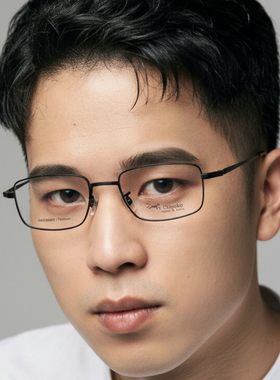 日本Chiyoko眼镜框超轻纯钛复古商务男款全框近视手工眼镜架8103