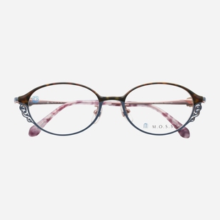 MOSS日本手工眼镜框女小脸气质近视纯钛超轻圆框复古眼镜架07SI