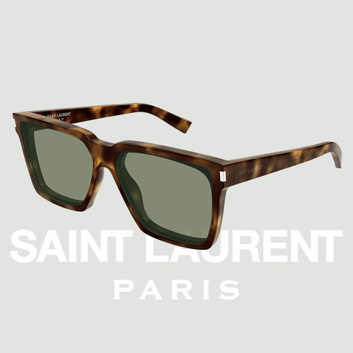 SaintLaurent潮流板材方形墨镜