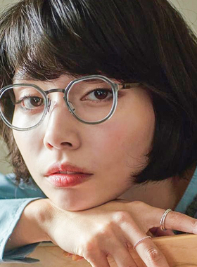 日本Spec Espace眼镜框女款运动纯钛超轻复古小脸小框眼镜架2373