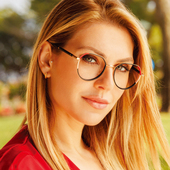 Hickmann海歌漫眼镜框女小脸金丝潮流全框复古小众设计眼镜架1456