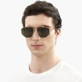 Alexander Mcqueen麦昆墨镜男开车防紫外线大脸女太阳镜AM0337S