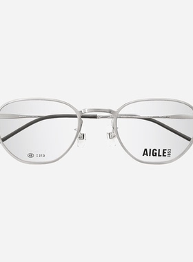 AIGLE眼镜框男款纯钛超轻小框商务银色轻薄时尚复古女眼镜架7123