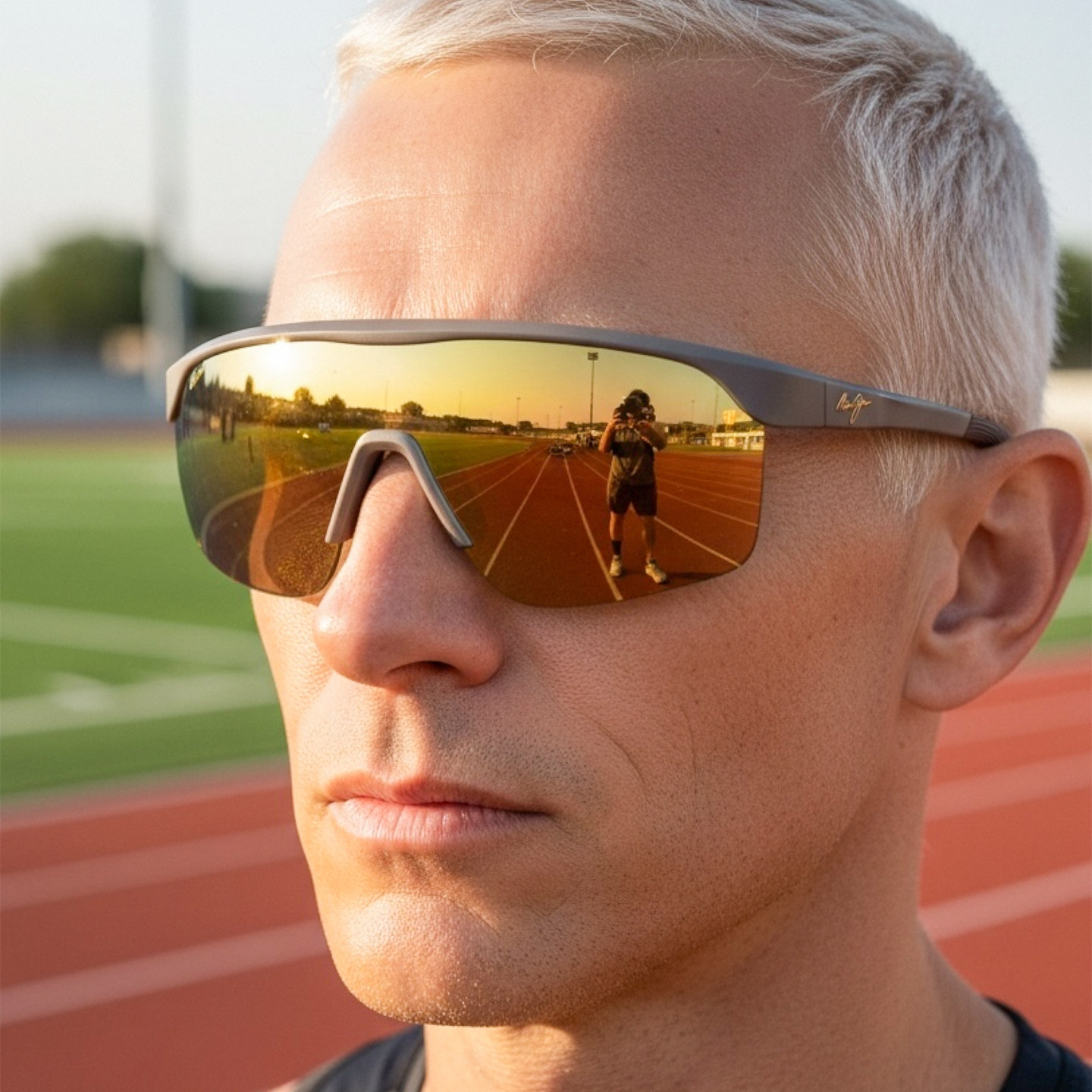 MAUIJIM一片式运动偏光防滑墨镜