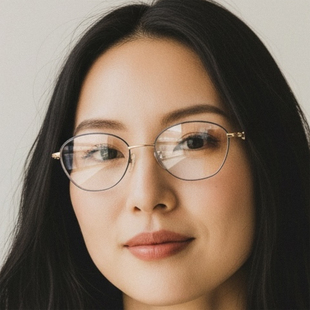 眼镜架1690 日本Charmant夏蒙眼镜框线钛小脸复古超轻纯钛全框女款