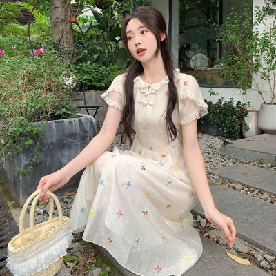 夏季仙女裙子法式长裙