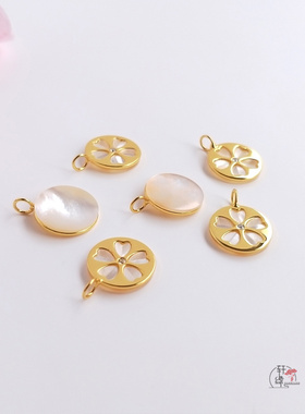 包金猫眼白贝母轻奢颈链超仙吊坠