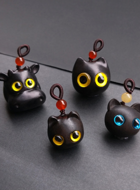 手工雕刻生肖牛挂件钥匙包小提溜