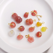 天然玛瑙手工雕刻手链吊坠提溜diy配件挂饰