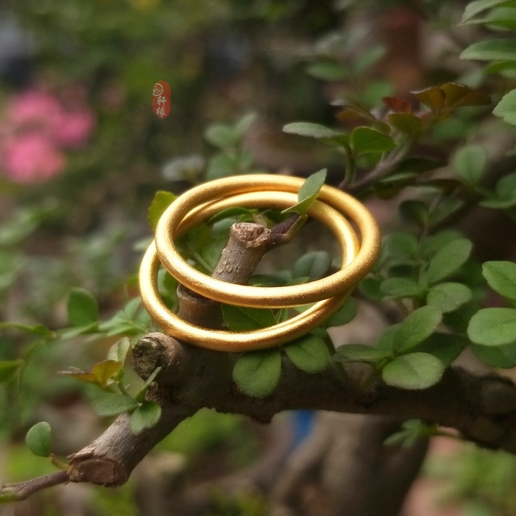 光面久不掉色古法圆圈仿真黄金