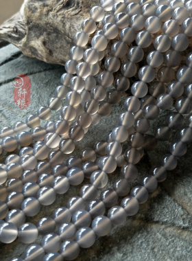 diy高等级散珠半成品水晶灰玛瑙