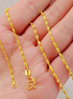 18k黄金色链女款锁骨链