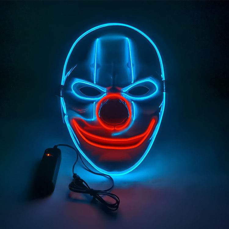 led小丑发光面具大鬼脸v字仇杀队全脸恐怖万圣节酒吧蹦迪抖音男女