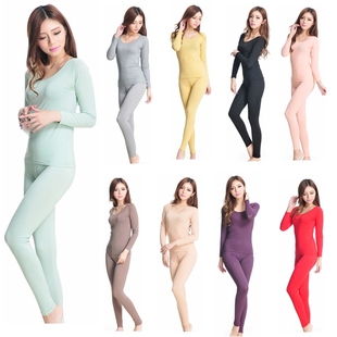 超薄套装舒卡丝S 651 S 0251女士保暖内衣莱卡莫代尔棉打底衣裤套