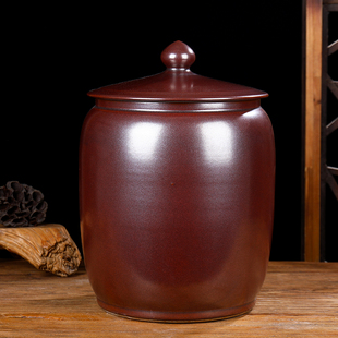 防潮防虫景德镇陶瓷米缸油面粉桶20/30斤带盖腌菜肉储物茶叶罐