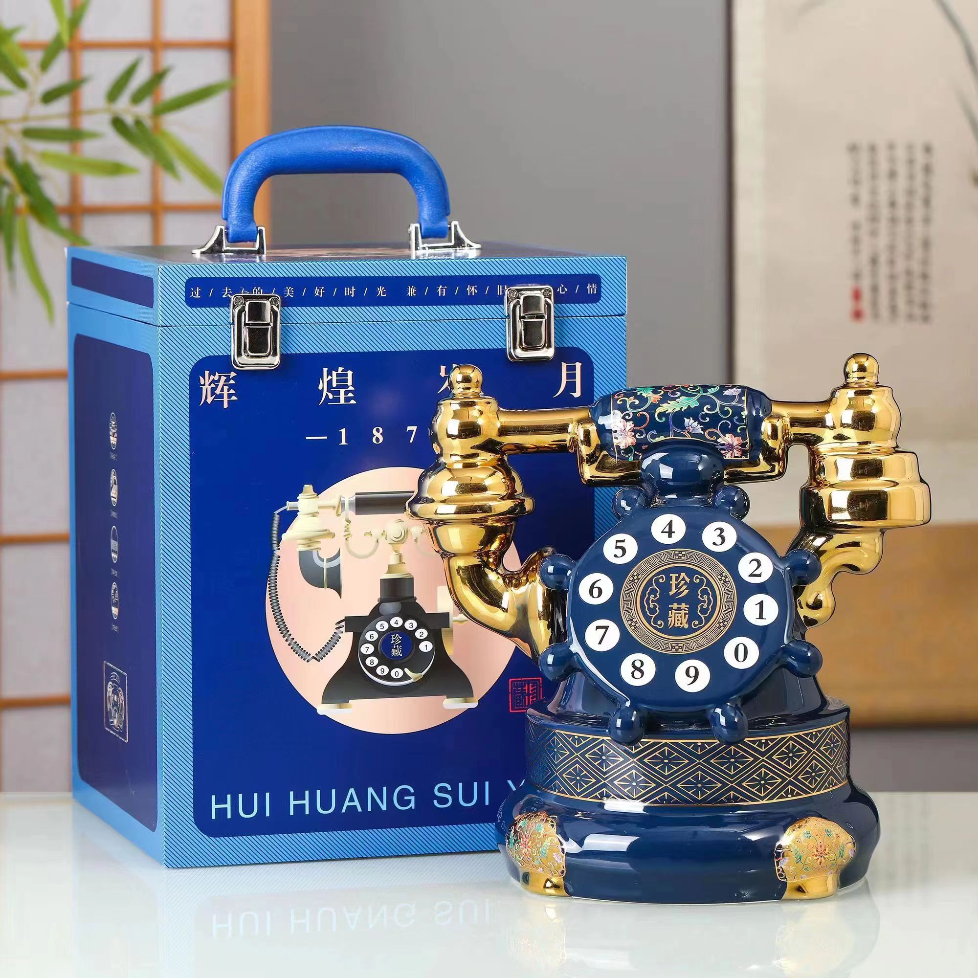 高温颜色釉陶瓷酒瓶景德镇密封