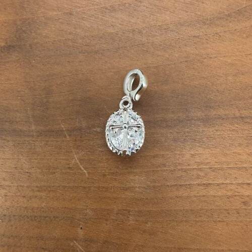 吊坠925银锆石 吊坠925银锆石 L031银色吊坠女日韩百搭手工简约