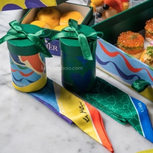 la mer 海蓝之谜丝巾礼盒 发带 包包装饰丝巾绑带 silk scarf