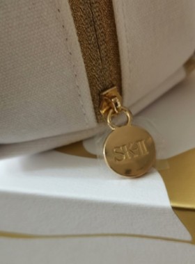 SK II 帆布刺绣化妆包 枕头包 收纳包