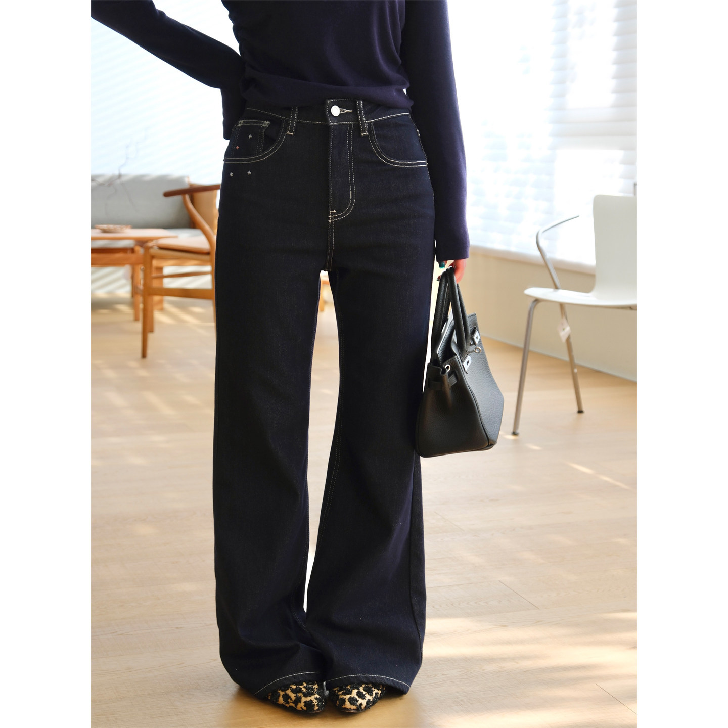 小阿秋梨形修身不紧身微喇裤女显瘦长腿原色四面弹天鹅绒牛仔裤冬,女装/女士精品,牛仔裤,淘宝优惠券,粉丝福利购,淘宝优惠卷