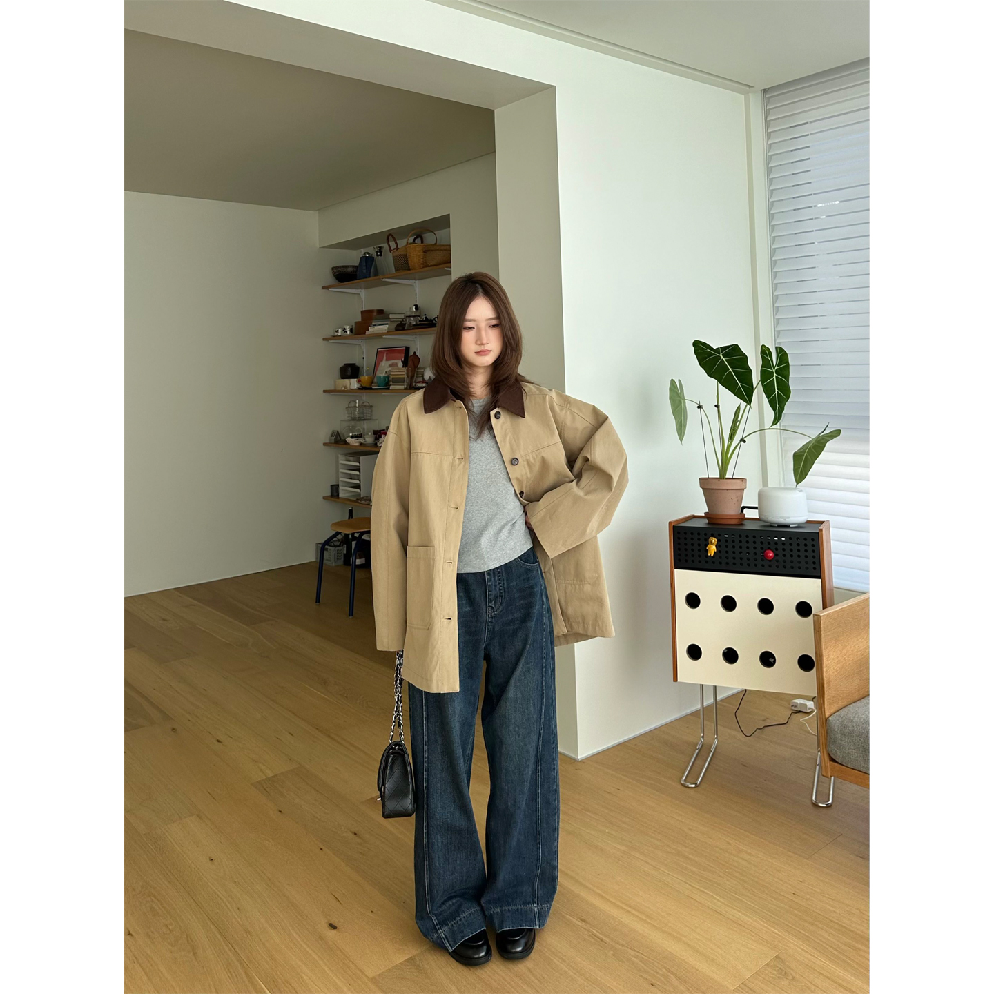 格子风衣外套女春秋2025新款