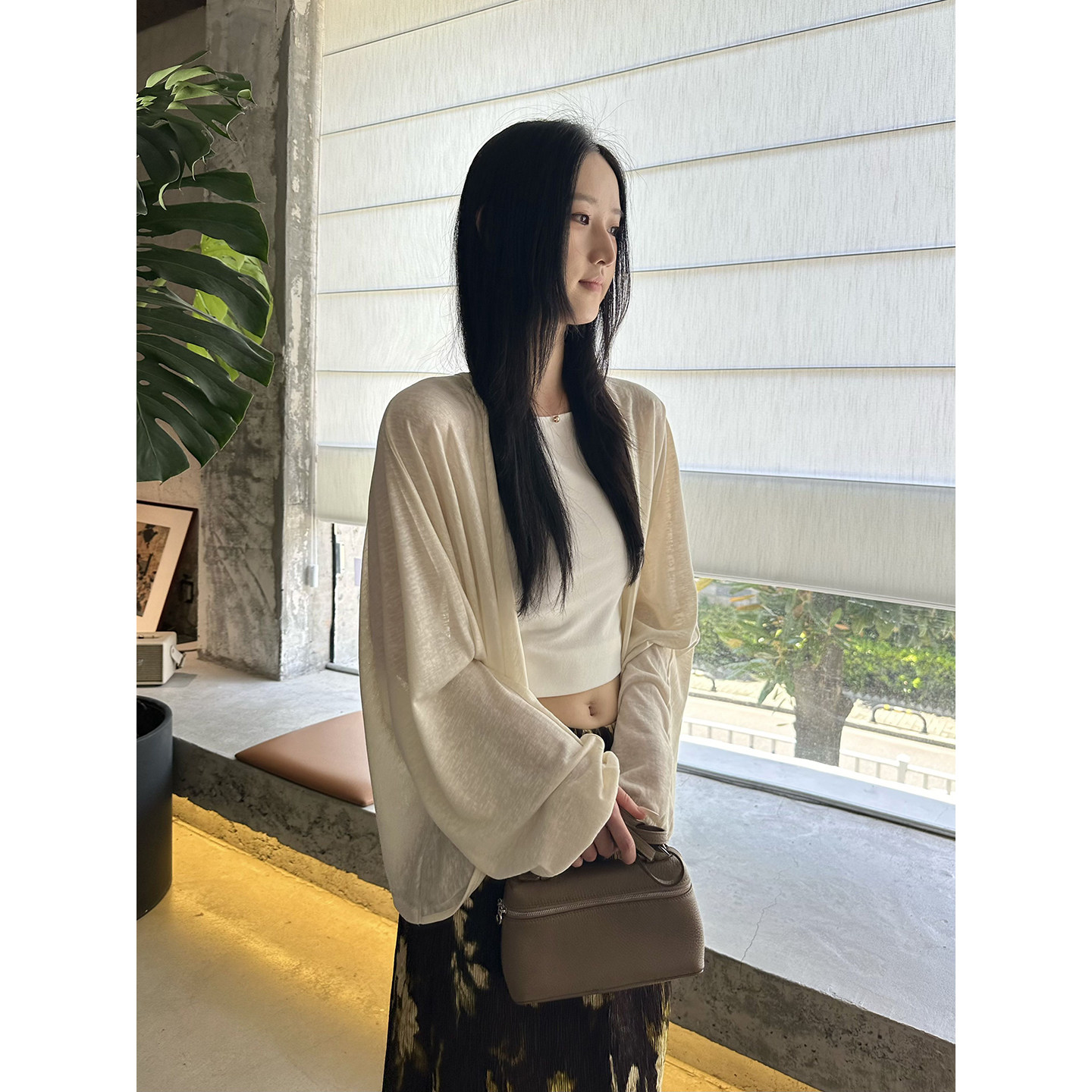 夏季优雅莱赛尔透气女士开衫
