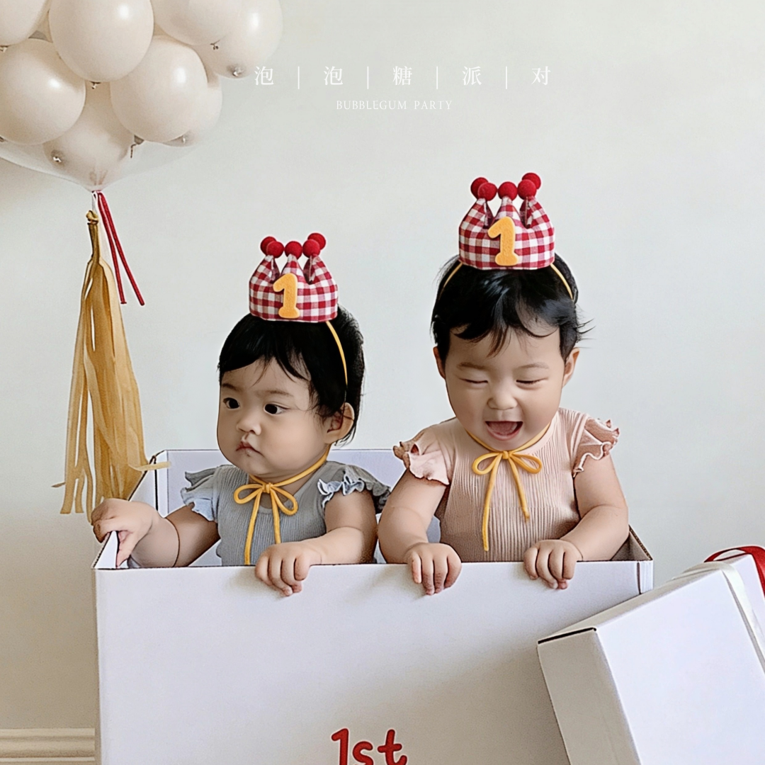 手工布艺生日皇冠帽男女宝宝一周岁拍照仪式感道具氛围感装饰帽子,节庆用品/礼品,圣诞装饰品,淘宝优惠券,粉丝福利购,淘宝优惠卷